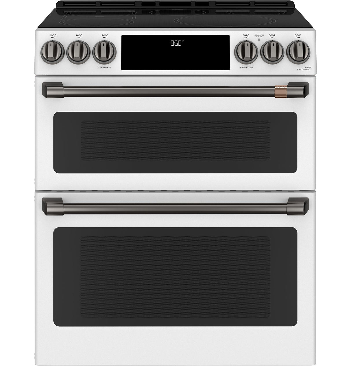Café™ Front Control Induction Knobs and Handles - Brushed Black