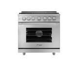 Gas Pro Range, Silver Stainless Steel, Natural Gas