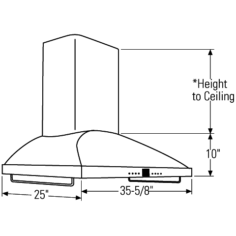 Monogram 36" Wall-Mounted Vent Hood