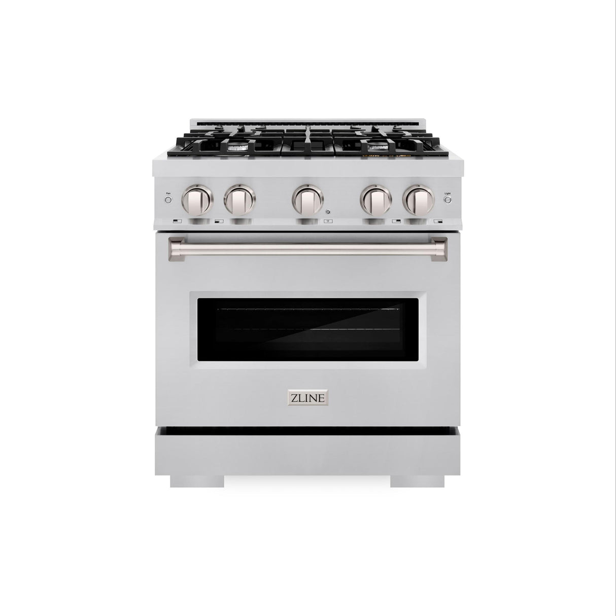 ZLINE 30 in. 4.2 cu. ft. Classic Dual Fuel Range with 4 Burner Gas Cooktop and Electric Convection Oven in Stainless Steel (CDR30)