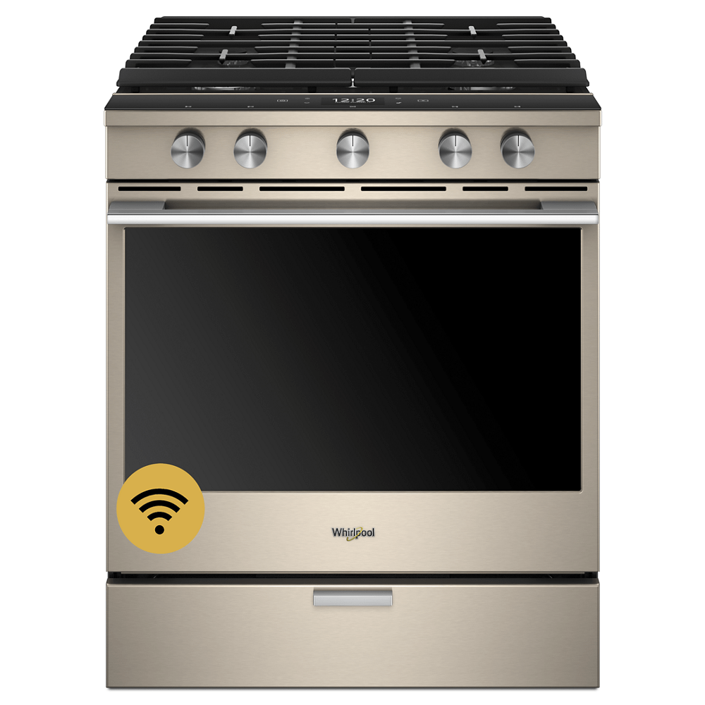 5.8 cu. ft. Smart Slide-in Gas Range with EZ-2-Lift™ Hinged Cast-Iron Grates