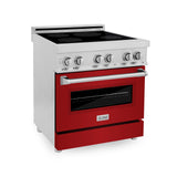 ZLINE 30" 4.0 cu. ft. Induction Range with a 4 Element Stove and Electric Oven in Stainless Steel (RAIND-30) [Color: DuraSnow®]