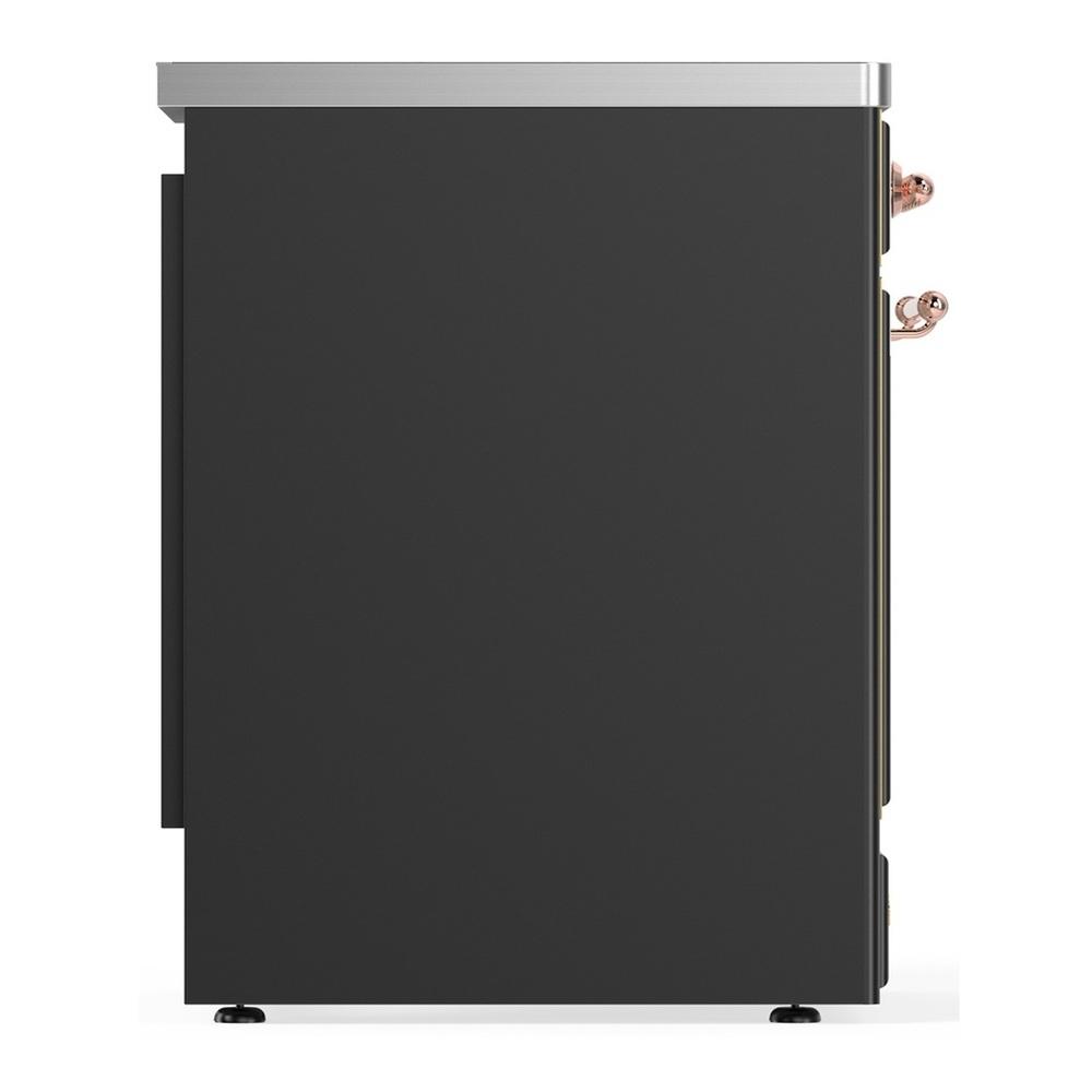 ILVE UMIB30QNR3MGP Majestic III 30 inch Induction Range with 4 Elements, 4 cu. ft. Oven Capacity (Solid Door, Graphite Matte, Copper)