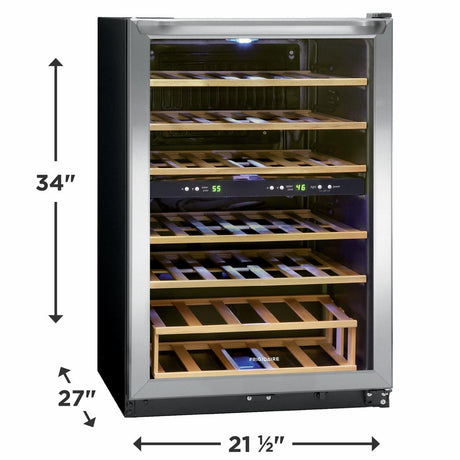 45 Bottle Two-Zone Wine Cooler