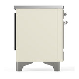 ILVE UMIB36NR3AWC Majestic III 36 inch Induction Range with 6 Elements, 3.5 cu. ft. Total Oven Capacity (Triple Glass Door, Antique White, Chrome)