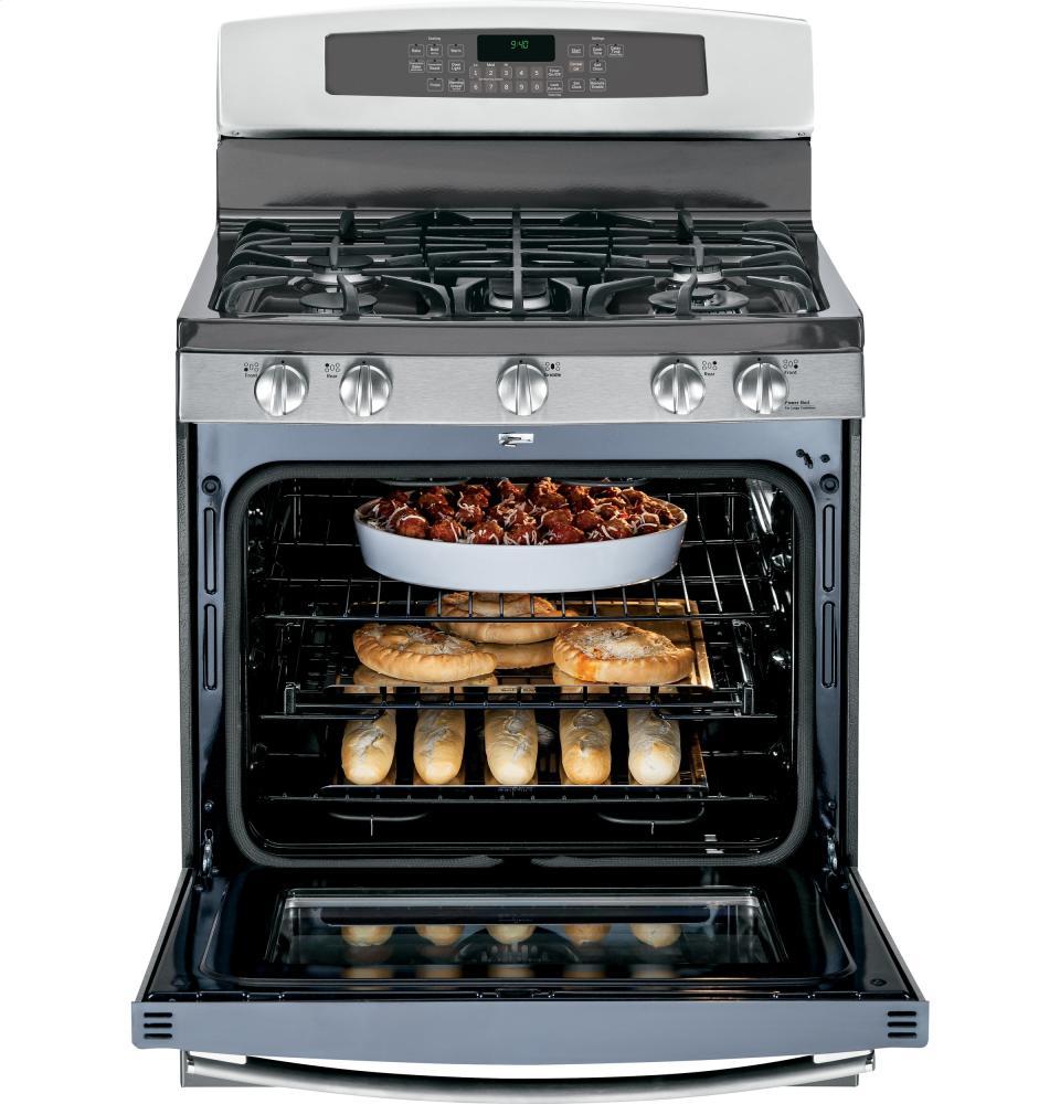 GE Profile Series 30" Dual-Fuel Free-Standing Range with Warming Drawer