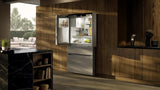 French door fridge-freezer with 2 freezer drawers and water and ice cube dispenser