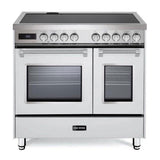 Verona VUFSEE365DW 36 inch Ultima Double Oven Electric Range with 5 Radiant Elements, 4.1 cu. ft. Total Oven Capacity (White)