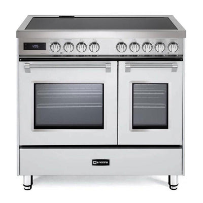 Verona VUFSEE365DW 36 inch Ultima Double Oven Electric Range with 5 Radiant Elements, 4.1 cu. ft. Total Oven Capacity (White)
