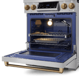 30 Inch Professional Gas Range With Tilt Panel Touch Control In Stainless Steel/bronze  Gordon Ramsay Series