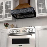 ZLINE 42 in. Wooden Wall Mount Range Hood in Antigua and Walnut - Includes Remote Motor