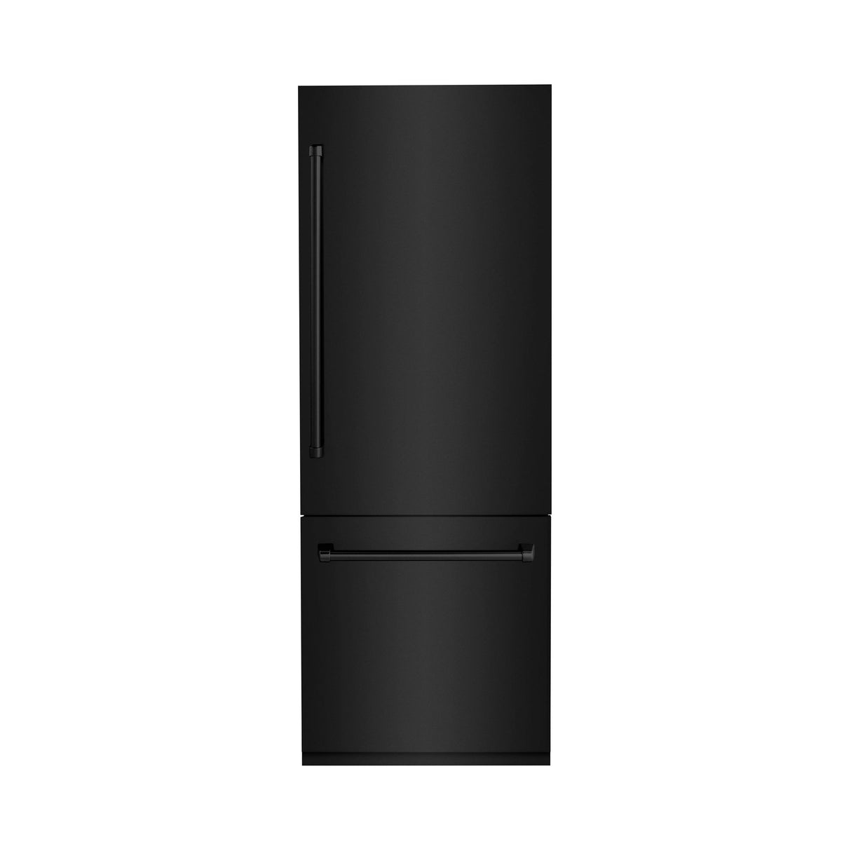 ZLINE 30" 16.1 cu. ft. Built-In 2-Door Bottom Freezer Refrigerator with Internal Water and Ice Dispenser in Black Stainless Steel (RBIV-BS-30)