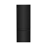 ZLINE 30" 16.1 cu. ft. Built-In 2-Door Bottom Freezer Refrigerator with Internal Water and Ice Dispenser in Black Stainless Steel (RBIV-BS-30)