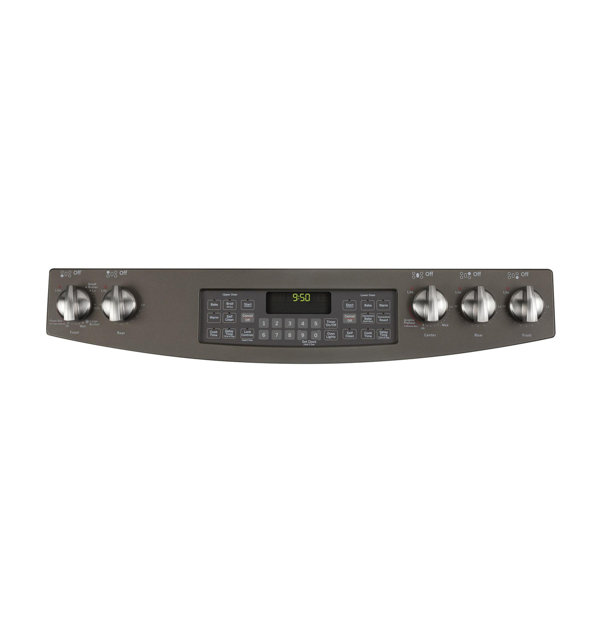 GE Profile™ Series 30" Slide-In Front Control Double Oven Gas Range