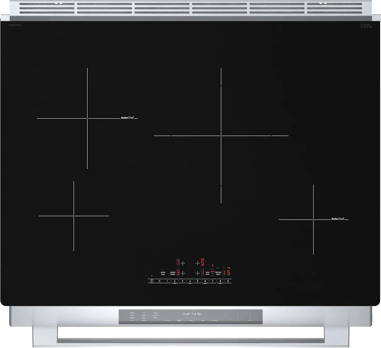800 Series Induction Slide-in Range 30" Stainless Steel