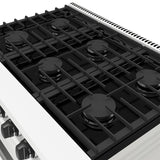 36 Inch Professional Gas Range In White