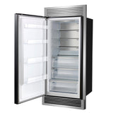 Forno Maderno 28" Built-In Convertible Refrigerator in Black, 13.6 cu.ft. Left Swing with Decorative Grill - 32" Wide