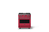30"W. Sealed Burner Gas Range (Finish: Valentine, Trim: Polished Chrome, Fuel: Propane)