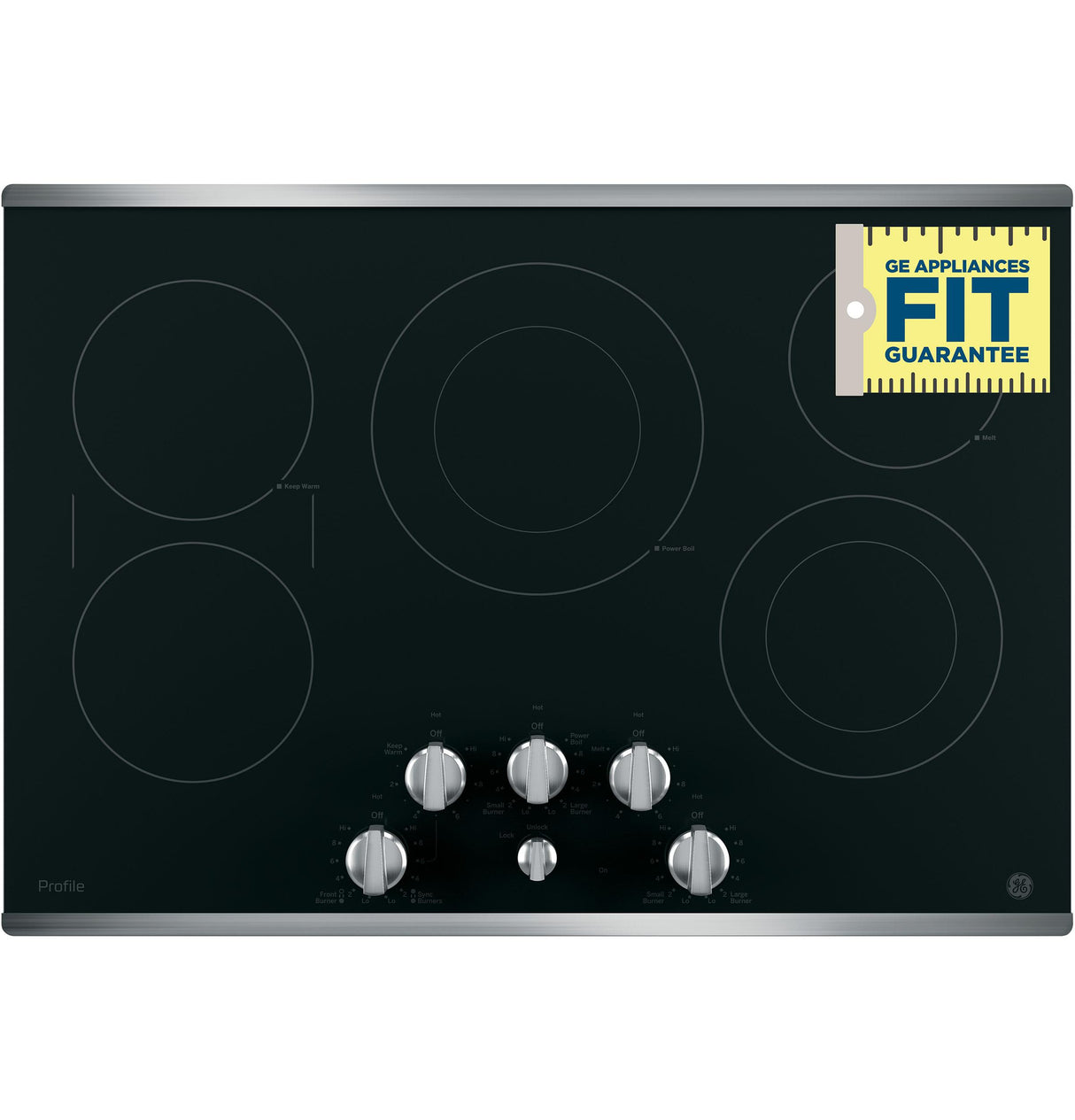 GE Profile™ 30" Built-In Knob Control Electric Cooktop