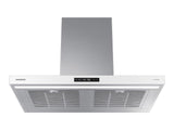 36" Bespoke Smart Wall Mount Hood with LCD Display in Clean White