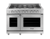 Gas Pro Range, Silver Stainless Steel, Natural Gas
