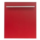 ZLINE 24 in. Top Control Dishwasher with Stainless Steel Tub and Modern Style Handle, 52dBa (DW-24) [Color: Red Matte]