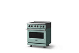 30"W. Electric Range (Finish: Splash, Trim: Polished Chrome)