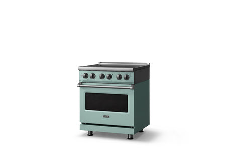 30"W. Electric Range (Finish: Splash, Trim: Polished Chrome)