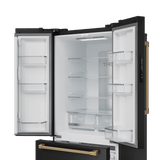 30 Inch 17.5 Cu Ft French Door Counter Depth Refrigerator With Ice Maker In Black/bronze  Gordon Ramsay Series