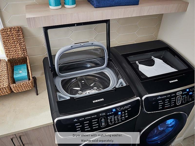 6.0 cu ft. Smart Washer with Flexwash in Black Stainless Steel