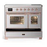 ILVE UMDIB40NR3SSP Majestic III 40 inch Induction Range with 6 Elements, 3.82 cu. ft. Total Oven Capacity (Triple Glass Door, Stainless Steel, Copper)