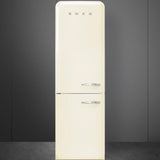 Approx 24" 50'S Style refrigerator with automatic freezer, Cream, Left hand hinge