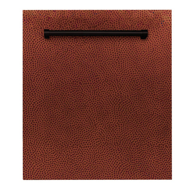 ZLINE 24 in. Dishwasher Panel with Traditional Handle (DP-H-24) [Color: Hand Hammered Copper]