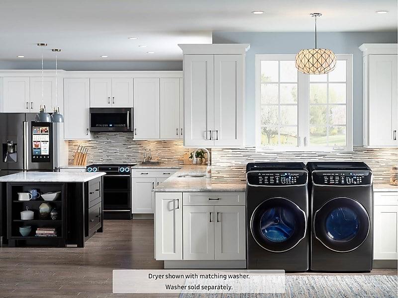 6.0 cu ft. Smart Washer with Flexwash in Black Stainless Steel