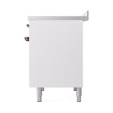 ILVE UNDI406QNMPWHB Nostalgie II Noblesse 40 inch Induction Range (Solid Door, White, Burnished)