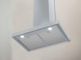DAP 1727 Stainless steel - 30-inch wall-mounted ventilation hood with energy-efficient LED lighting and backlit controls for easy use.