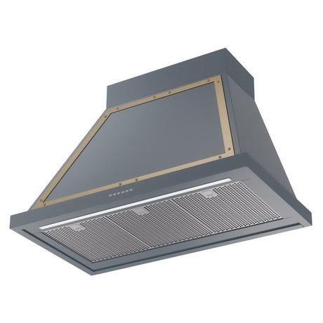 ILVE UANB36BGG Nostalgie Noblesse 36 inch Range Hood (Blue Grey, Brass)