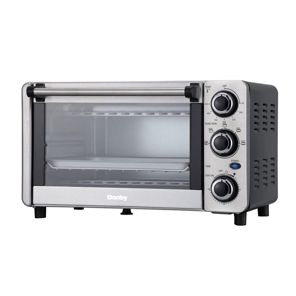 Danby 0.4 cu. ft./12L 4 Slice Countertop Toaster Oven in Stainless Steel