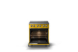30"W. Induction Range (Finish: Daffodil, Trim: Polished Chrome)