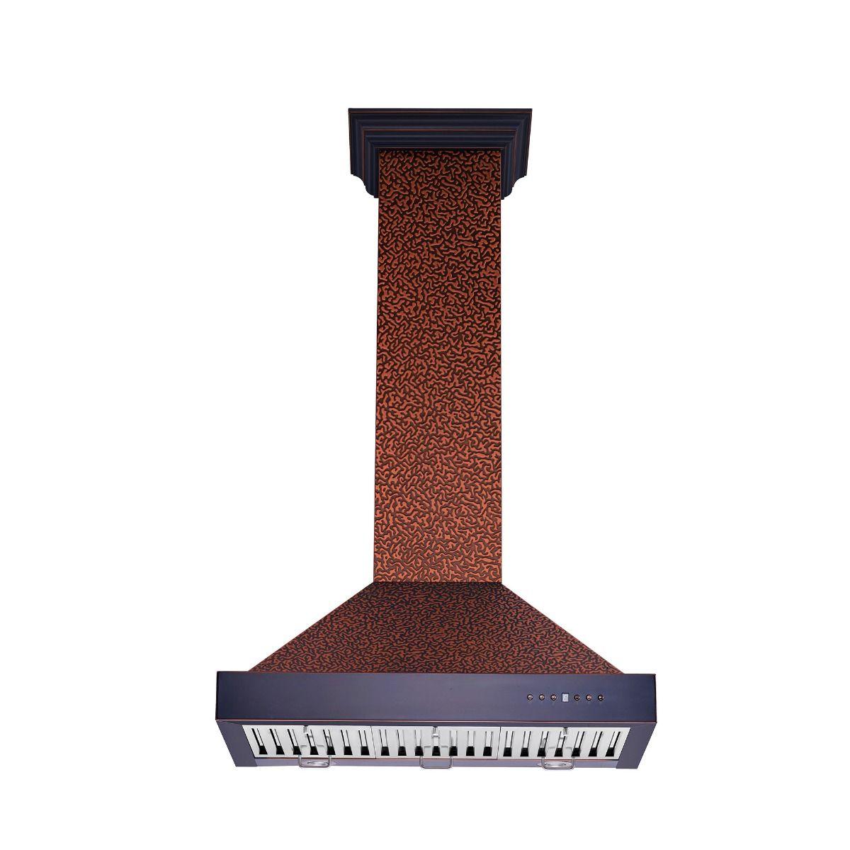 ZLINE 48" Designer Series Embossed Copper Finish Wall Range Hood (KB2-EBXXX-48)