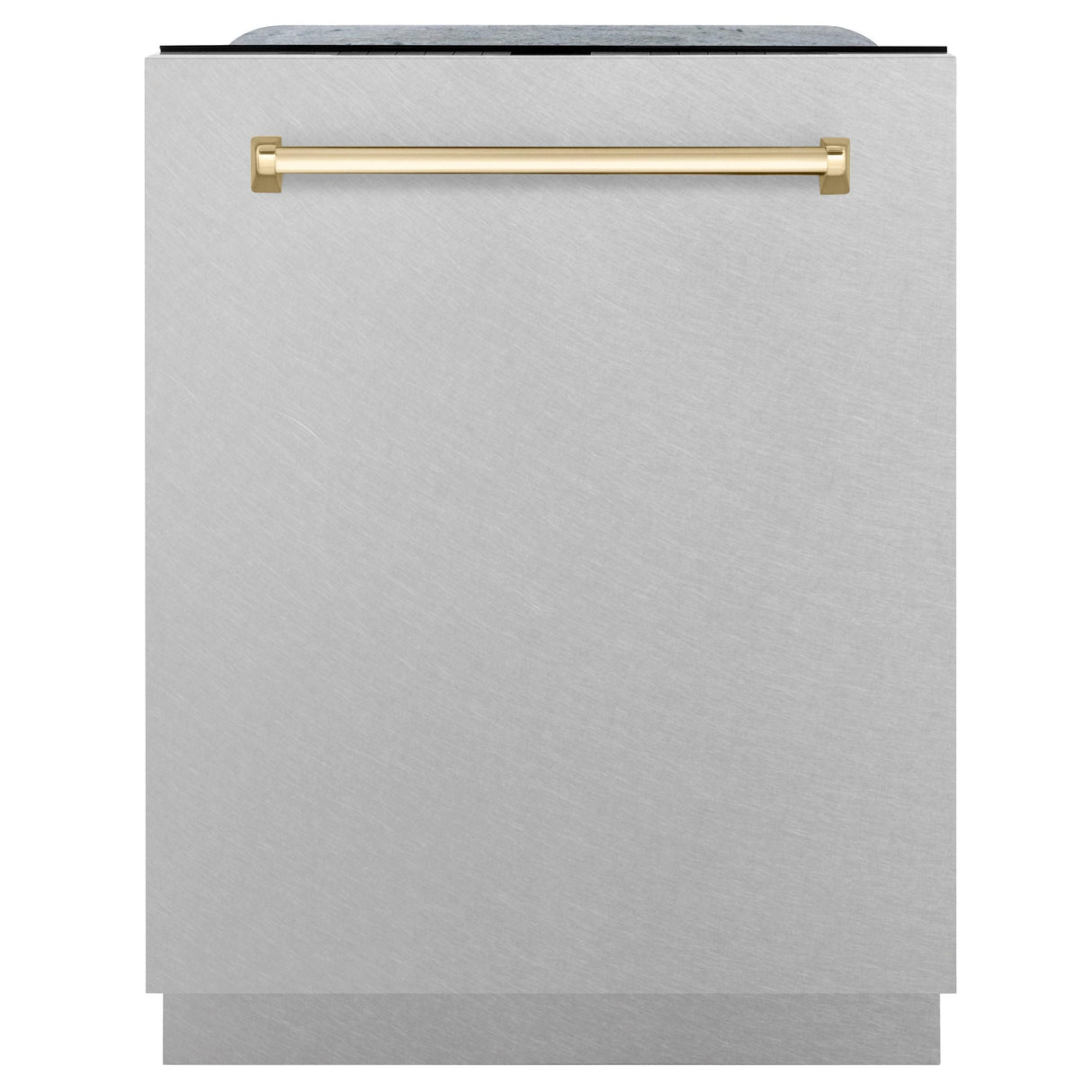 ZLINE Autograph Edition 24" 3rd Rack Top Touch Control Tall Tub Dishwasher in DuraSnow Stainless Steel with Accent Handle, 45dBa (DWMTZ-SN-24) [Color: Gold]