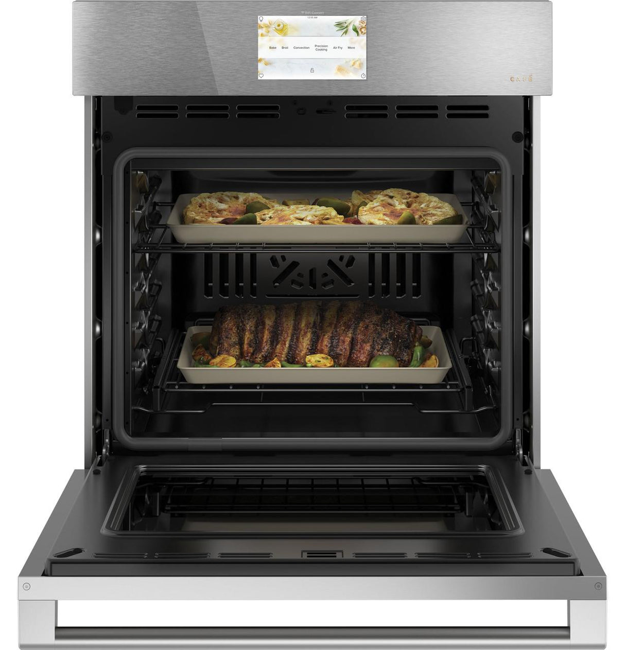 Café™ 27" Smart Single Wall Oven with Convection in Platinum Glass