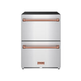 24 Inch Undercounter Built-in or Freestanding Drawer Refrigerator - Stainless Steel/rose Gold  Gordon Ramsay Series