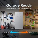 Element 17.0 cu. ft. Upright Convertible Freezer / Refrigerator - Stainless Steel, ENERGY STAR (EXUF17CEES)