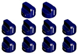 FGR488BWW34 48" All Gas Freestanding Range in White with Blue Knob Kit Set and Brass Bezel Kit Set