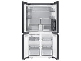 Bespoke 22 cu. ft. Counter Depth 4-Door French Door Refrigerator with Zero Clearance Fit & Food Showcase Door in White Glass
