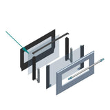 ILVE Parts EA7814006110000 Intermediate Door Glass for UOV 80 E3 Ovens (A/504/86/93)
