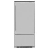 Marvel Professional Built-In 36" Bottom Freezer Refrigerator - Solid Stainless Steel Door - Right Hinge, Slim Designer Handle
