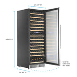 Avanti Refresh Dual-Zone Wine Cooler, 148 Bottle Capacity, Wood Accent Shelves, in Stainless Steel (WCF148DE3S-1)