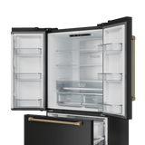 36 Inch 20.3 Cu Ft French Door Counter Depth Refrigerator With Ice Maker In Black/bronze  Gordon Ramsay Series